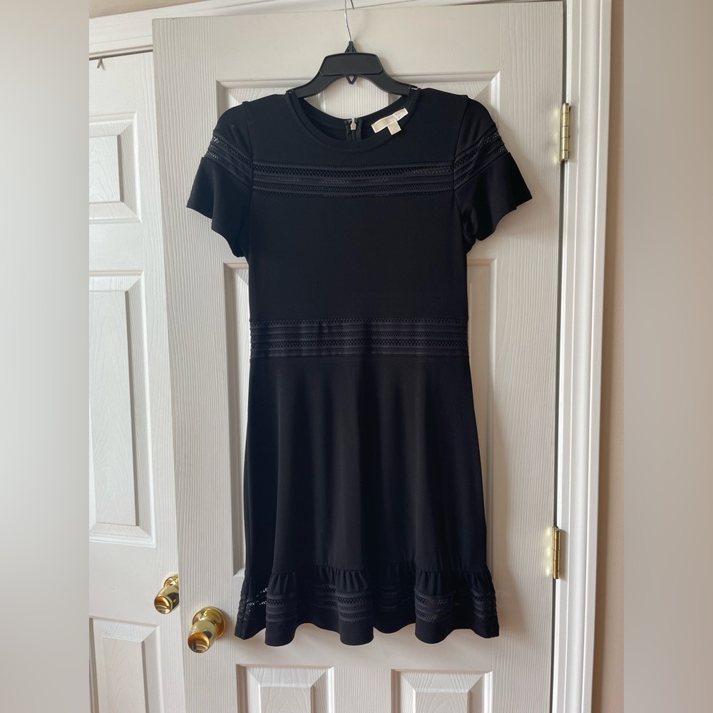 Michael Kors Black Ruffle Sleeve Dress